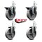 Service Caster Semi Steel Swivel Grip Ring Caster Set 45'' Wheels&7/16'' Stems-2 w/BRK, 4PK SCC-GR20S514-SSS-PLB-716138-2-S-2 - alternate 4